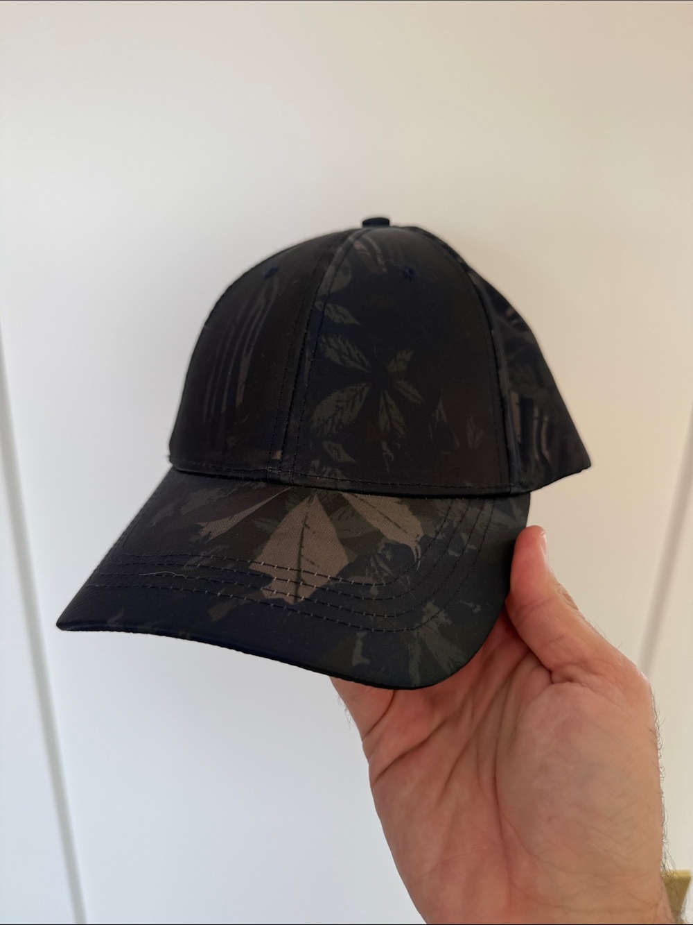 River Island Black Camo Baseball Cap